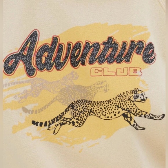 Paige Adventure Graphic Daytona Sweatshirt Women's Small Eggshell Hippie Boho‎ - Picture 2 of 10